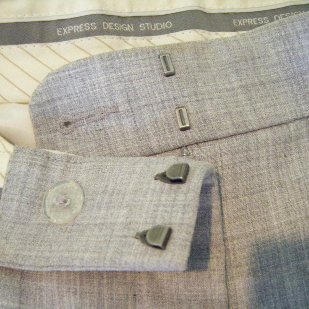 Express Design Studio Editor Gray Wide Leg Slacks - Picture 6 of 7